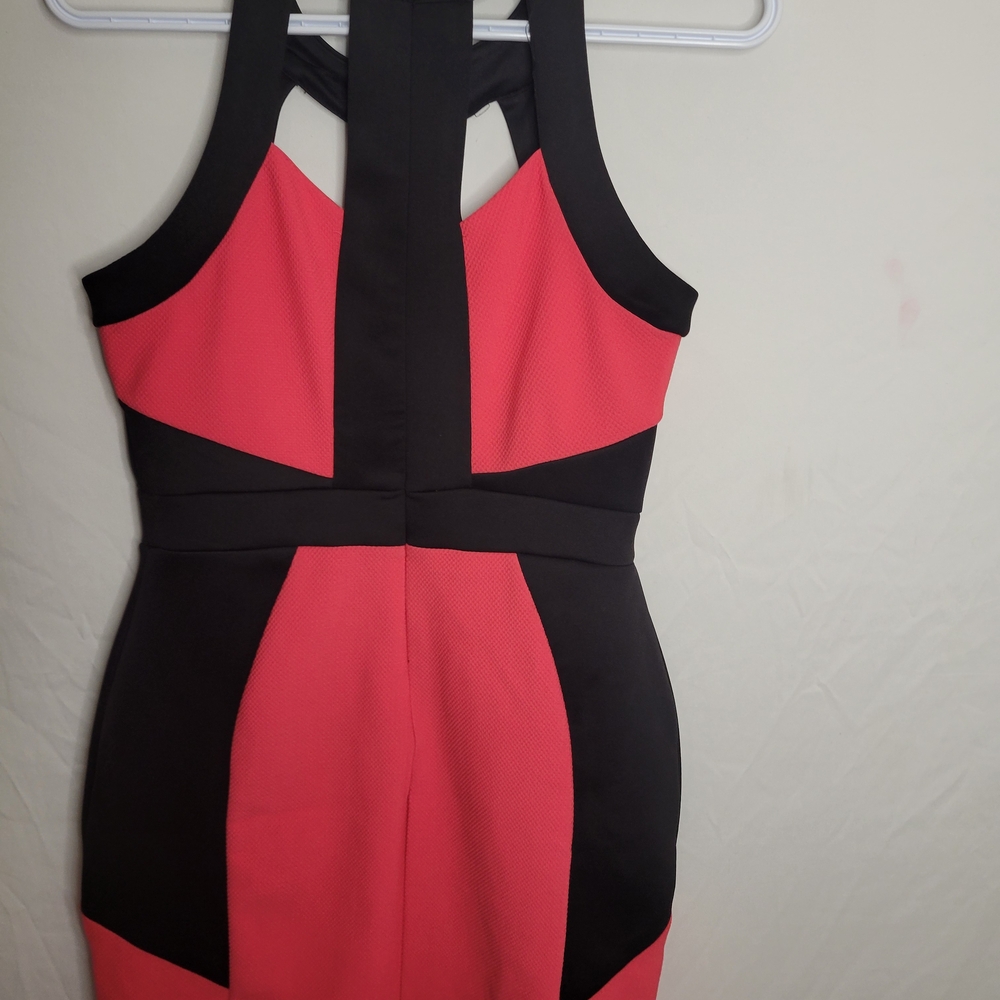 VENUS Black and Pink Bodycon Cocktail Dress